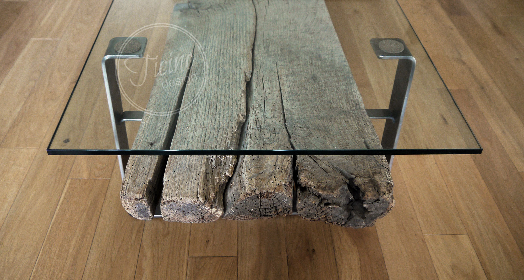 Rustic Transparent Coffee Table - Ticino DesignTicino Design