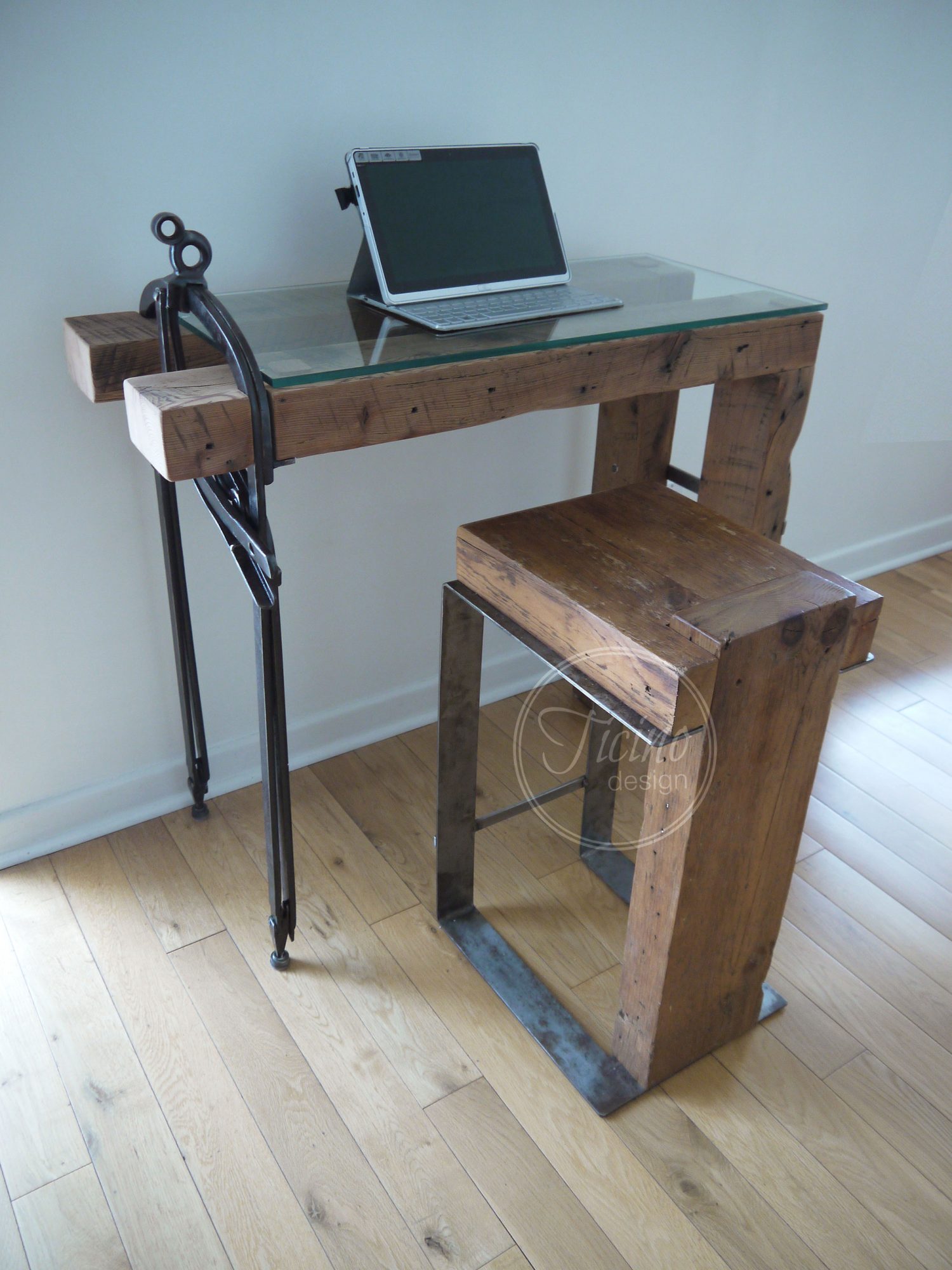 Modern Rustic Computer Desk - Ticino DesignTicino Design